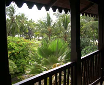 Vista de um dos hoteis de luxo da regiao